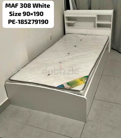 MAF 308 White Bed with Storage