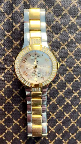 Stylish Two-tone Diamond Accented Watch