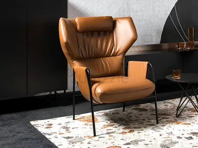 Luxury Leather Armchair Staccato W198
