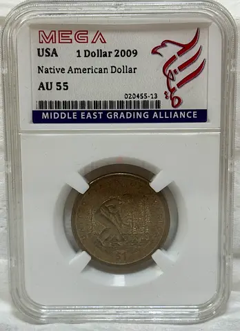 USA 1 dollar coin 2009 50 AED