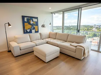 Stylish Family Size Sectional – Comfortable 5+ seater design, perfect for villas and spacious apartm