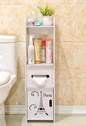 Stylish White Bathroom Storage Rack