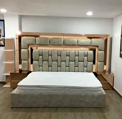 Stylish Modern Bed with Unique Headboard