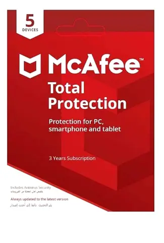 McAfee Total Protection 3-Year Subscription for 5 Devices