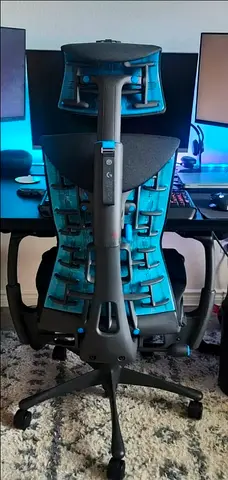 Herman Miller Embody Chair | Logitech Blue | Atlas Headrest