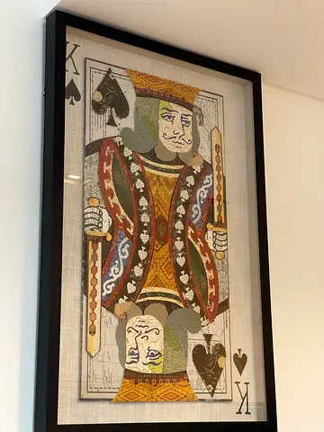Framed Vintage King of Spades Artwork