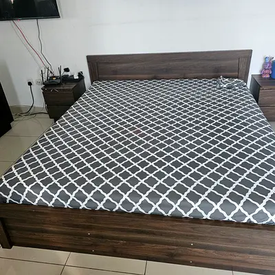 Stylish Wooden Bed with Modern Design and new matress with 15 years warrenty