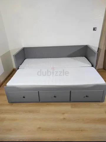 IKEA Hamnes daybed with 3 big storage drawers and 2 IKEA mattresses.