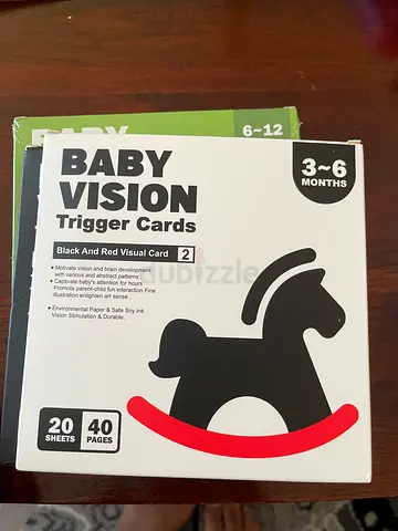 Baby Vision Trigger Cards - Black and Red Visual Cards for Infants