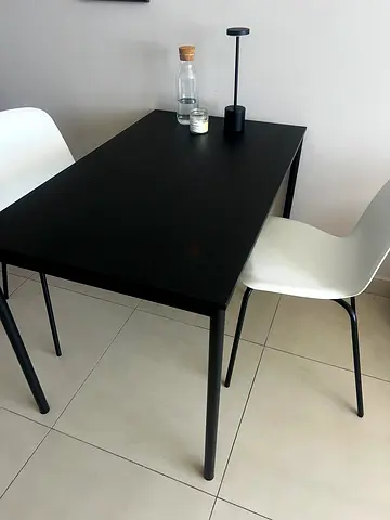 Modern Black Dining Table with Chairs