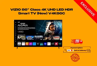 VIZIO 86” Class 4K UHD LED HDR Smart TV (New) V4K86C-FREE Delivery-Warranty