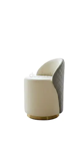 Stylish Cream and Gray Accent Chair