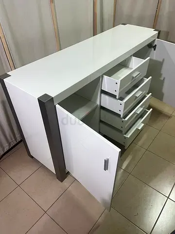 Shiny white buffet from Home Centre