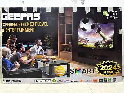 GEEPAS 55 inch 4K Smart LED TV - 2024 Model