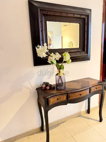Vintage Console Table and Mirror Set