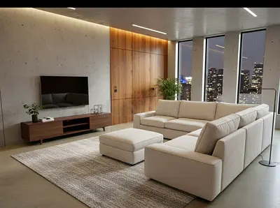 Luxury Fabric Sectional Couch – Strong frame, high-density foam cushions, stylish and durable for e