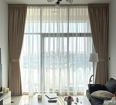 Curtains with installation