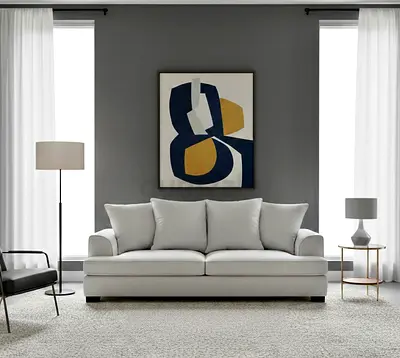 CLASSIC WHITE 3-SEATER SOFA