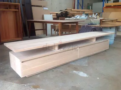 Modern Designer MDF Entertainment Unit with Soft Curve Profile