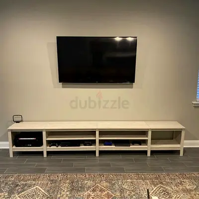 Crescent Line Wall-Mounted TV Cabinet in Custom MDF Finish