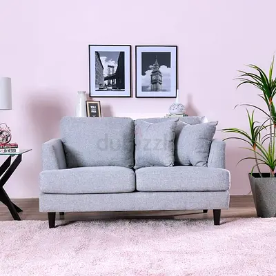 Stylish Gray Sofa with Cushions