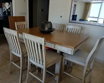 Stylish Dining Table with Six Chairs