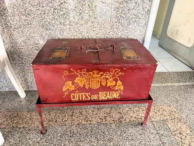 Vintage metal  Storage Box with Decorative Design