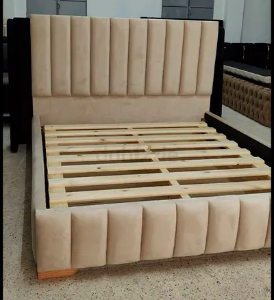 King size fabric bed