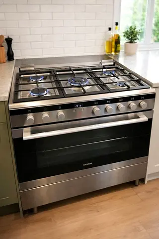 Fredelvry Siemens Gas Stove with fan oven 90cm.
