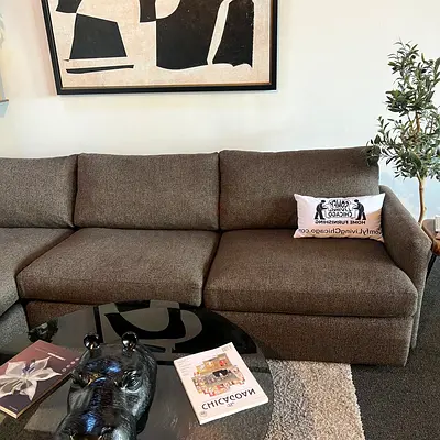 Brown lounge Deep L shape sofa