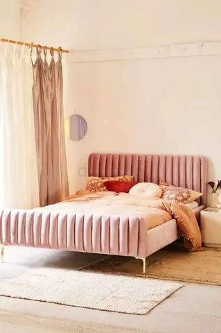 Modern velvet bed frame for sale custom made