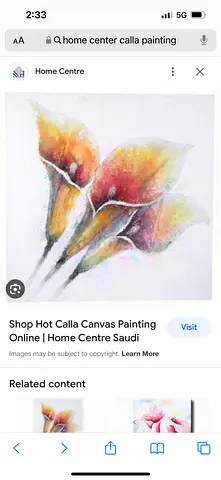Stylish Calla Lily Canvas Painting