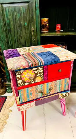 Colorful Patchwork Nightstand