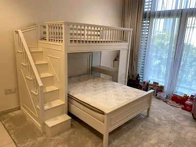 Selling Great Condition Pottery barn Bunk Bed With Two mattresses Like a new condition