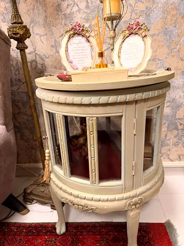 Vintage Style Glass Display Cabinet