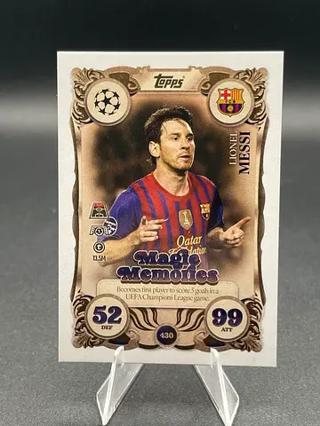 Super rare Lionel Messi Collectors Card with protecter case