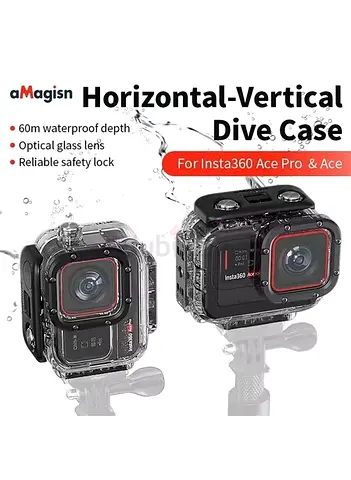 aMagisn 60m Dive Case for Insta360 Ace Pro 2 / AcePro ,197ft Underwater
