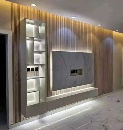 Stylish Tv unit with LED Lighting