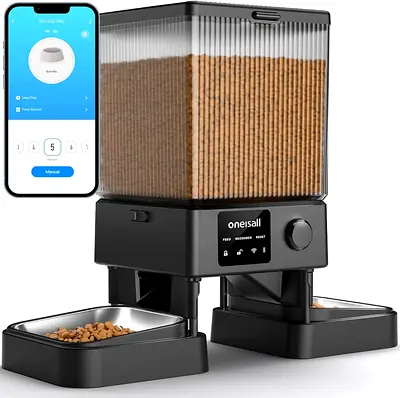 oneisall 5L Automatic Cat Feeder with App Control, 5G /2.4G WiFi Auto Cat Feeder