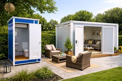 Premium Portable Toilet Cabin – Heavy-Duty Outdoor WC Unit for garden  Events