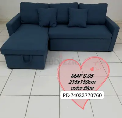 Comfortable Blue Sectional Sofa