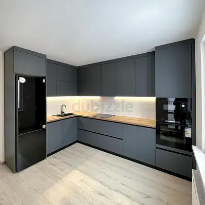 Modern Kitchen Cabinets with Integrated Appliances