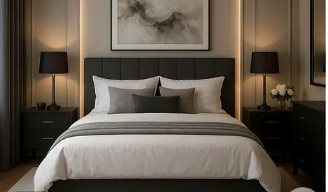 Black colour 160*200 queen Bed