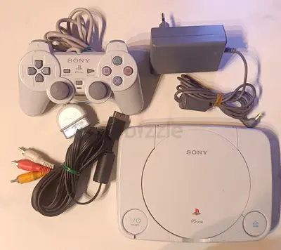 Sony PlayStation One Console with Controller and Cables