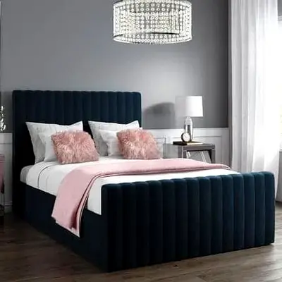 Premium velvet Queen bed for sale made to order