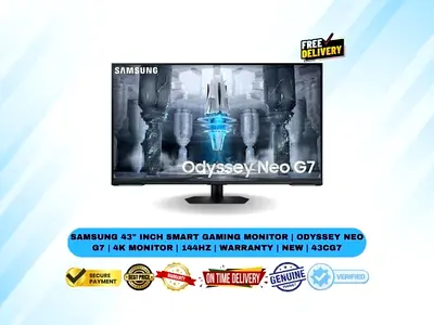 Samsung 43 Inch Smart Gaming Monitor | Odyssey Neo G7 | 4K Monitor | 144Hz | Warranty | New | 43CG7