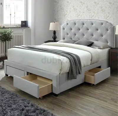 Stylish Bed with Storage Drawers