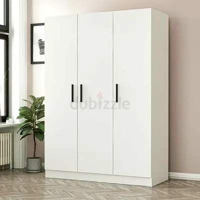 Modern White Wardrobe with Three Doors