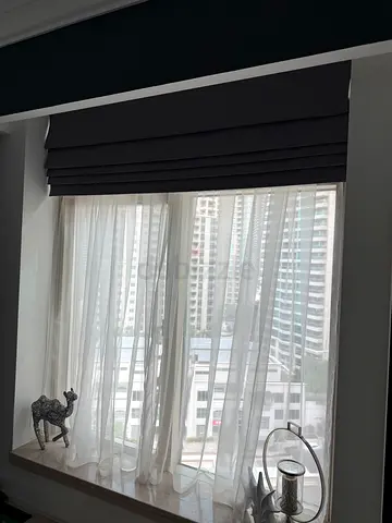 Grey Roman Black Out Blind