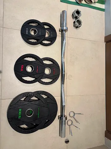 Weight Plates and Barbell Set